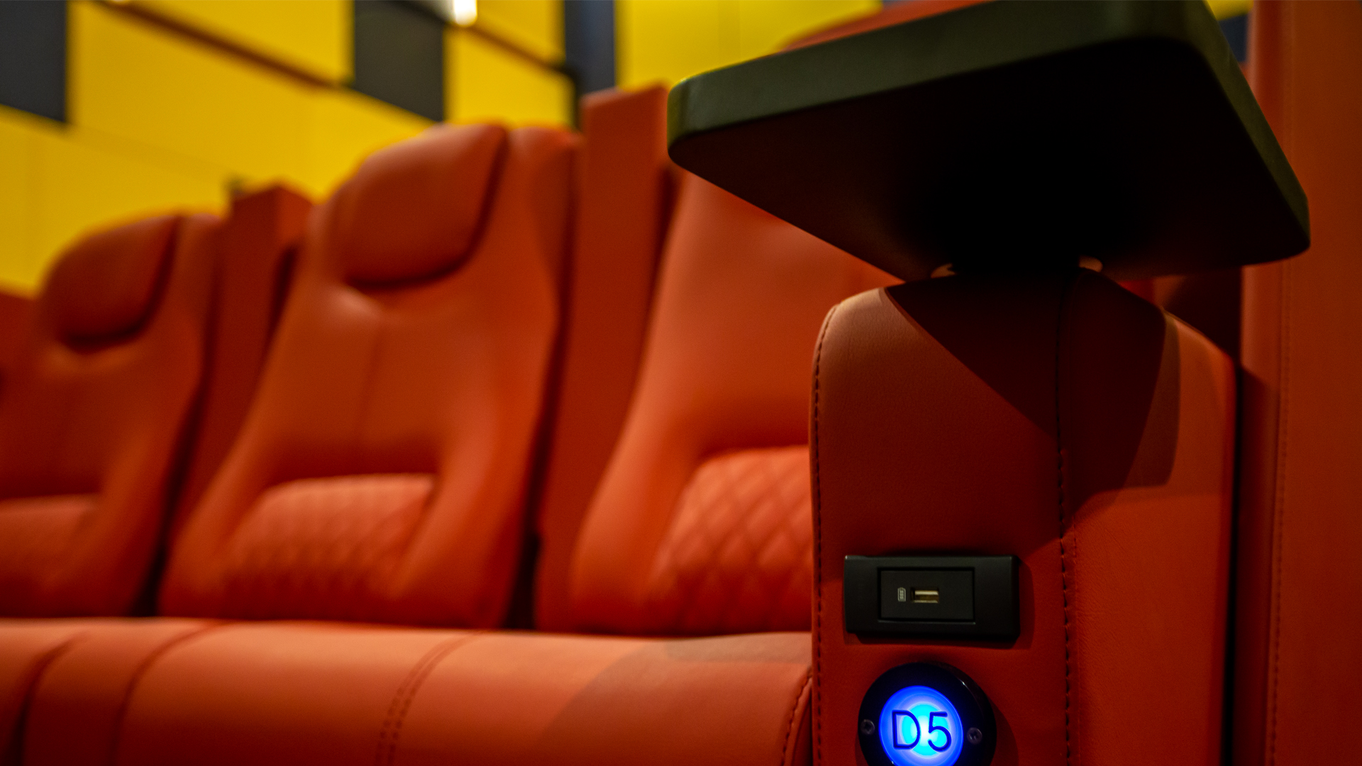 The USB charging ports in the Lumiere seats