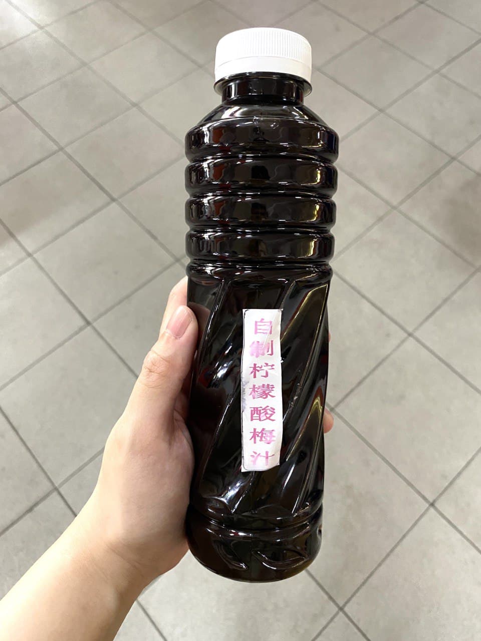 Mun Cheong's "self-created" homemade sour plum-lemon concentrate 