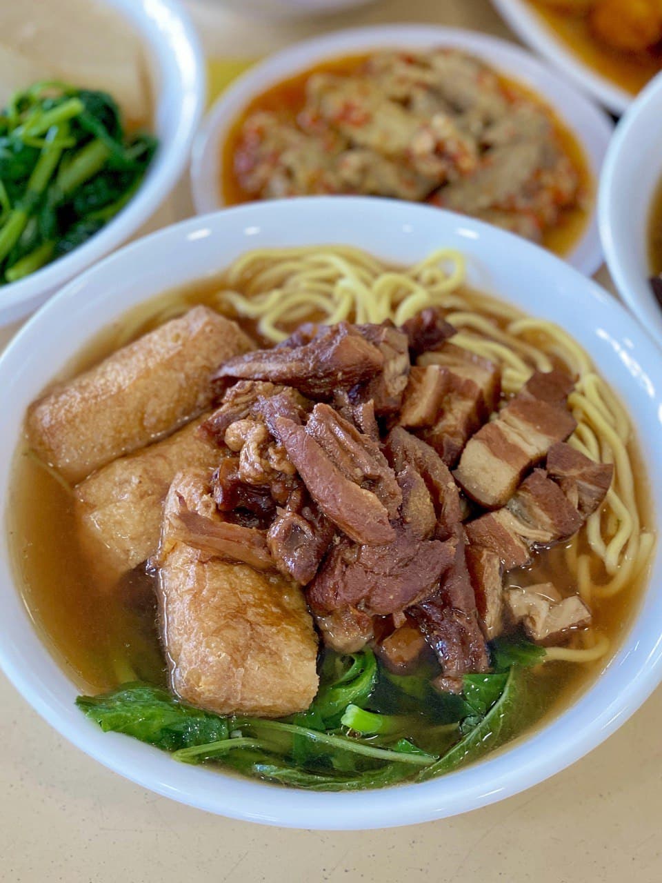 The braised toppings