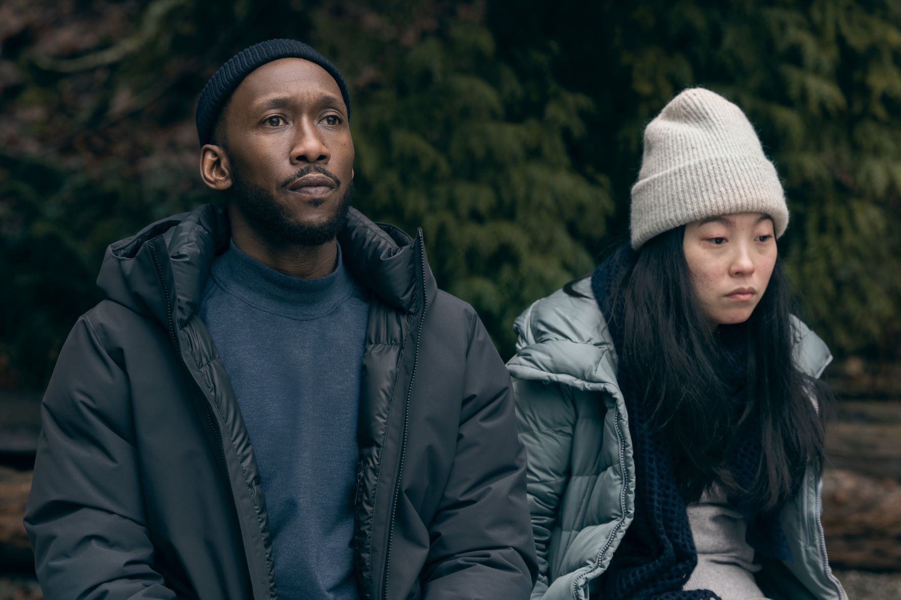 'Swan Song': Mahershala Ali and Awkwafina realise they have been replaced by clones. 