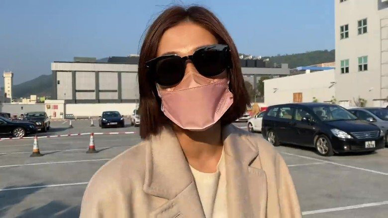 You can't tell but she's really happy to be back