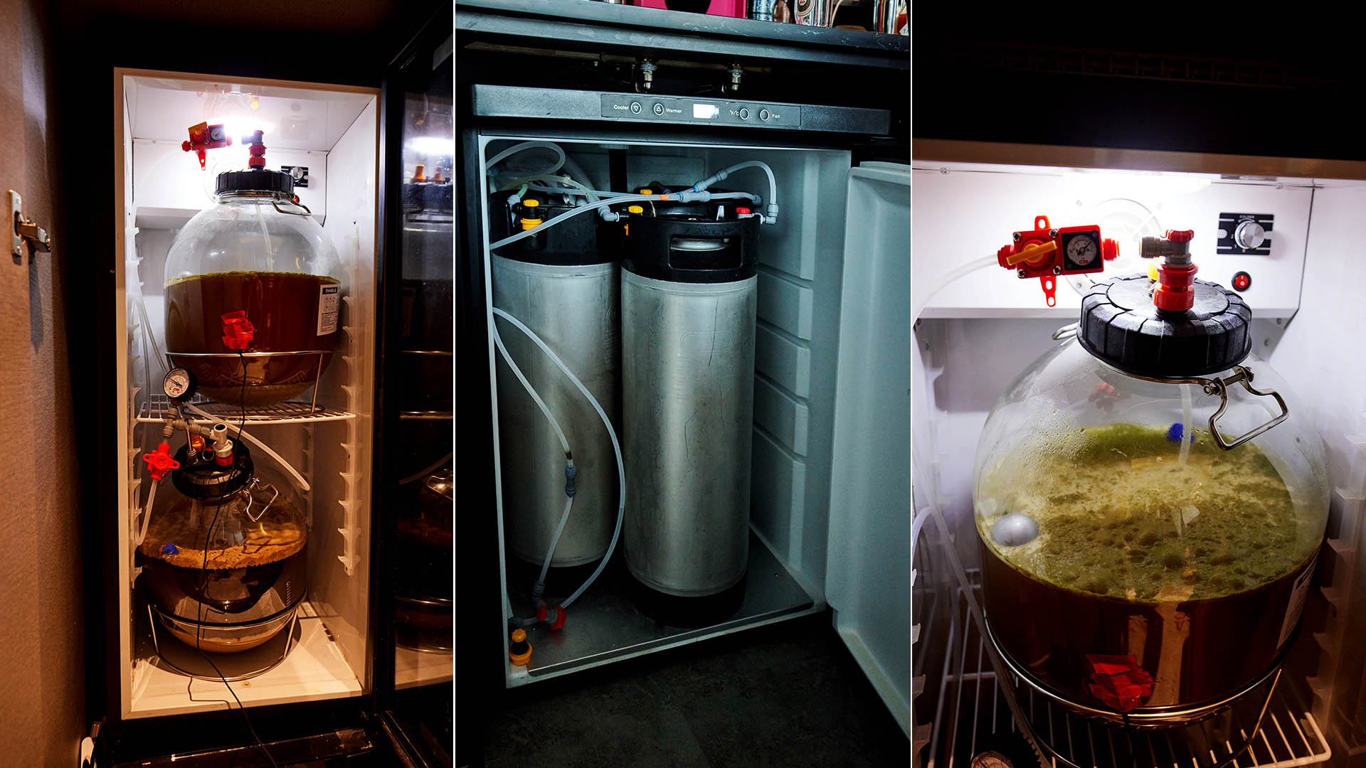 Beer home brewing set-up