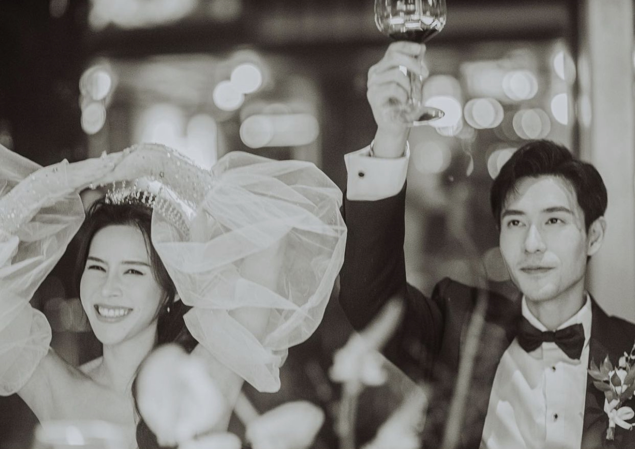 A toast to the newlyweds!