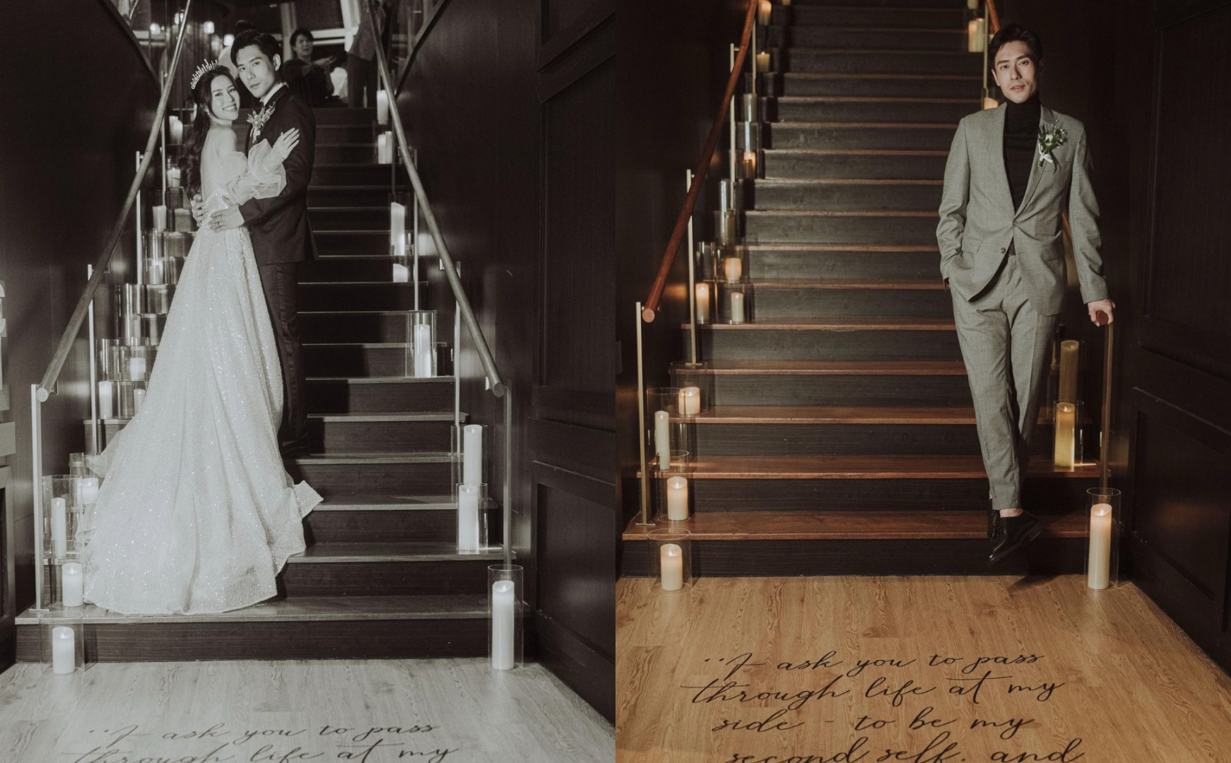 Those stairs make a perfect backdrop