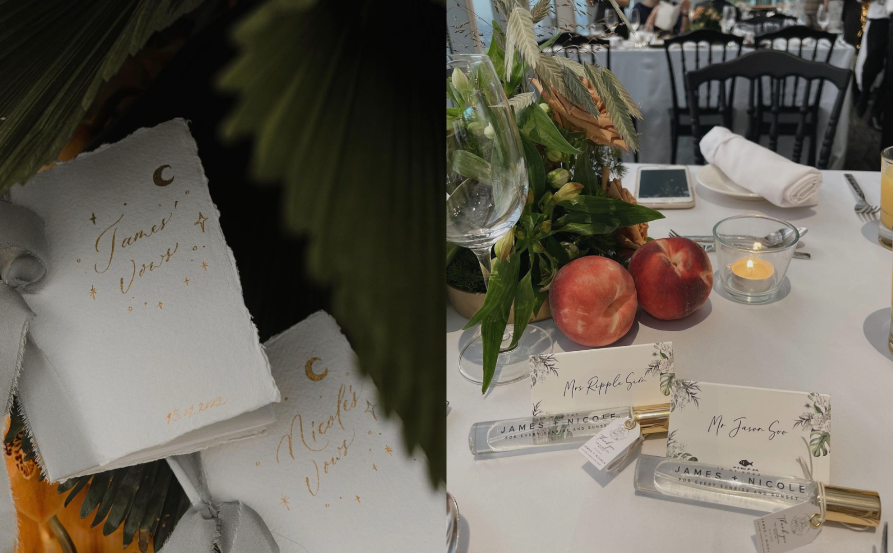 #jamcole&rsquo;s wedding vows and guests&rsquo; wedding favours