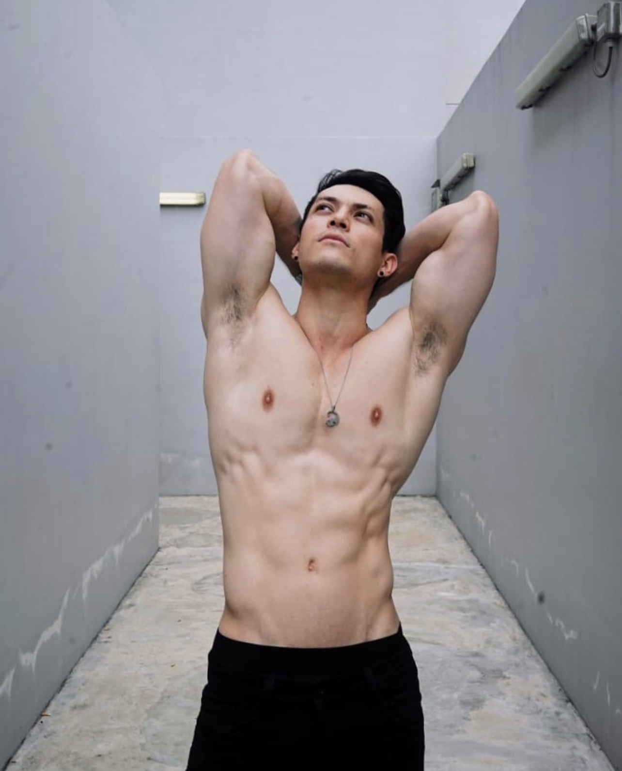 He still works out enough to look like this, though