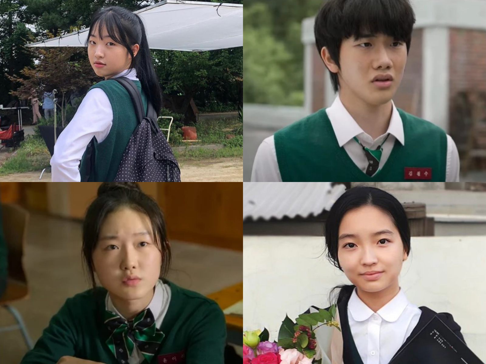 The actual teens: Kim Jin Young, Ahn Ji Ho, Kim Joo Ah, Lee Chae Eun