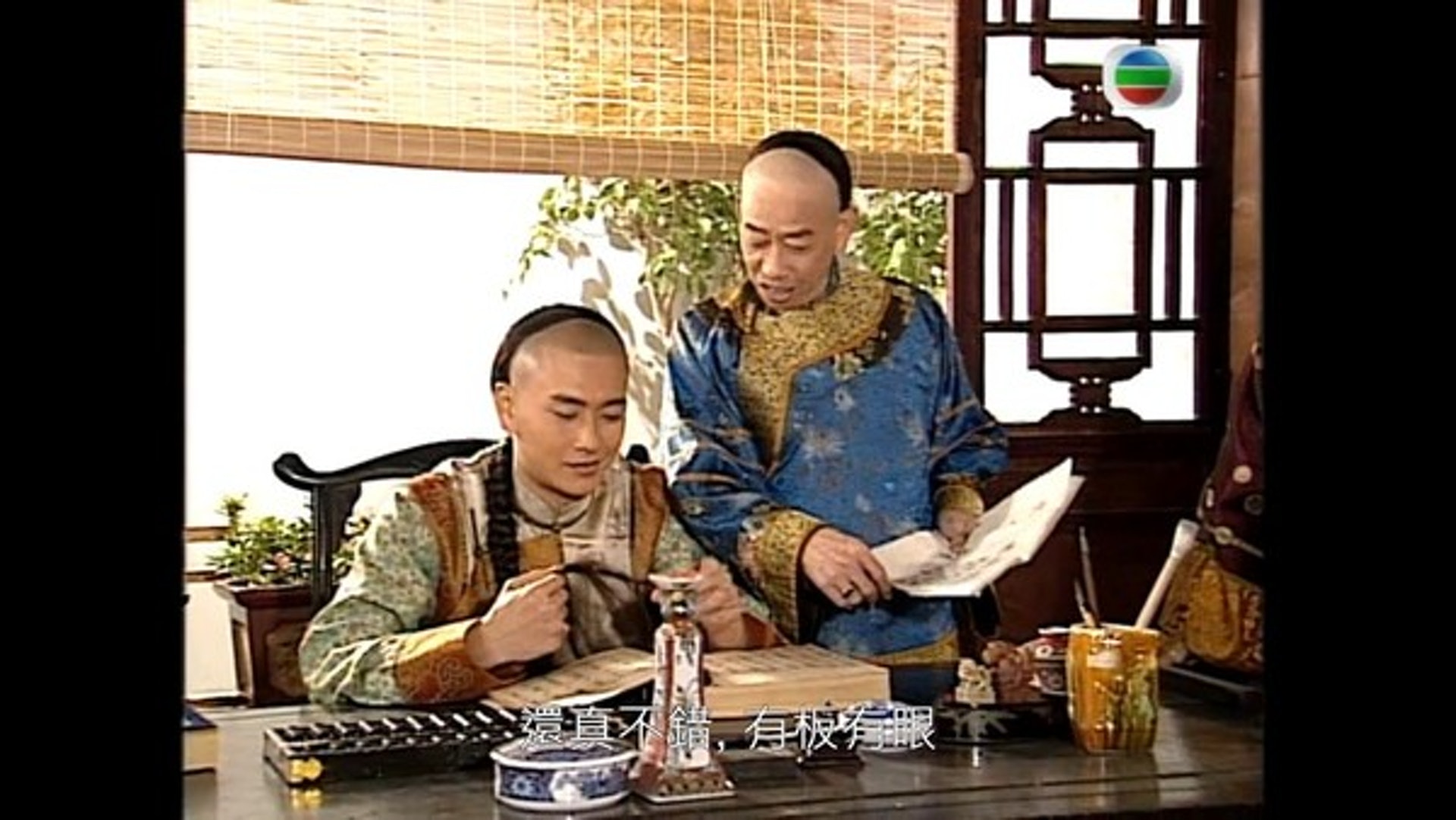 Bosco and Peter on the set of Wars of In-Laws