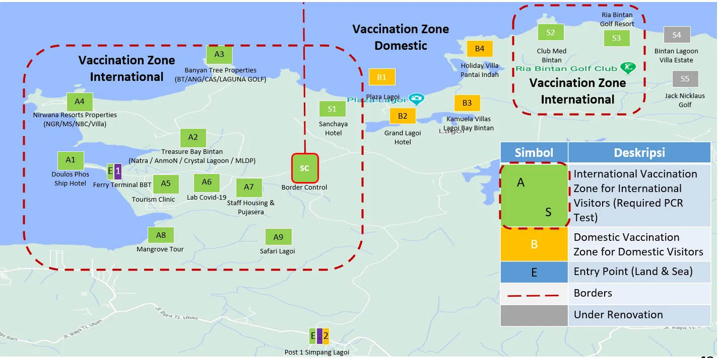 Resorts in Bintan in the travel bubble zone