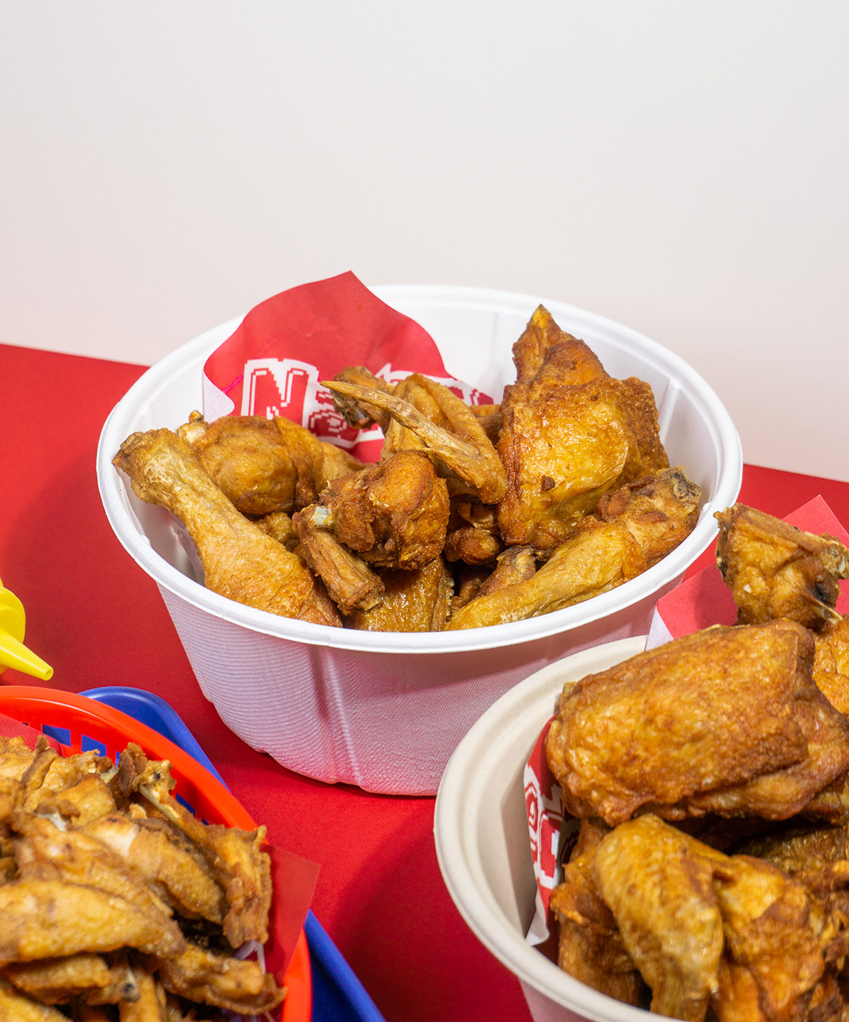 Fried Chicken, $16.90 for half bucket (feeds 2 pax); $28.90 full (feeds 4 pax)