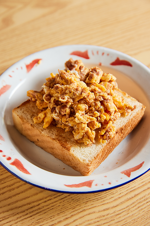 Toast With Corned Beef Egg, $7.30