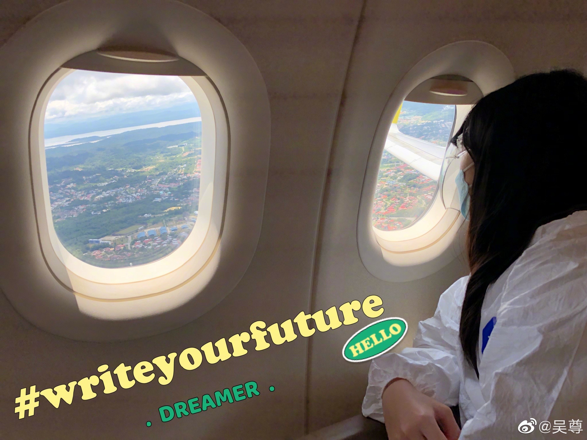 No move is complete without a photo of you looking pensively out of an airplane window