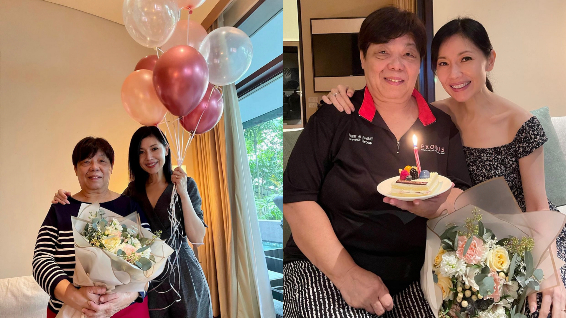 Sharon Au celebrated her mum’s birthday before returning to France
