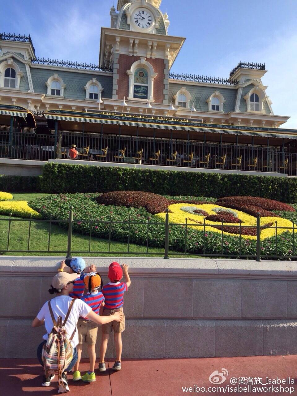 Isabella with her three sons