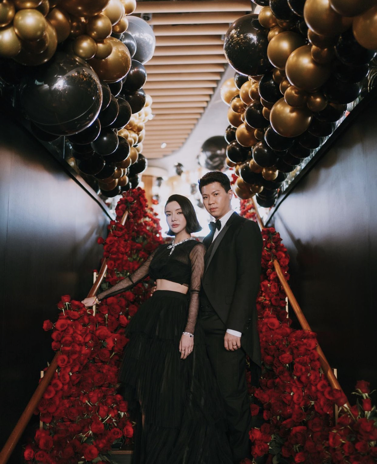 The newlyweds looking red carpet-ready