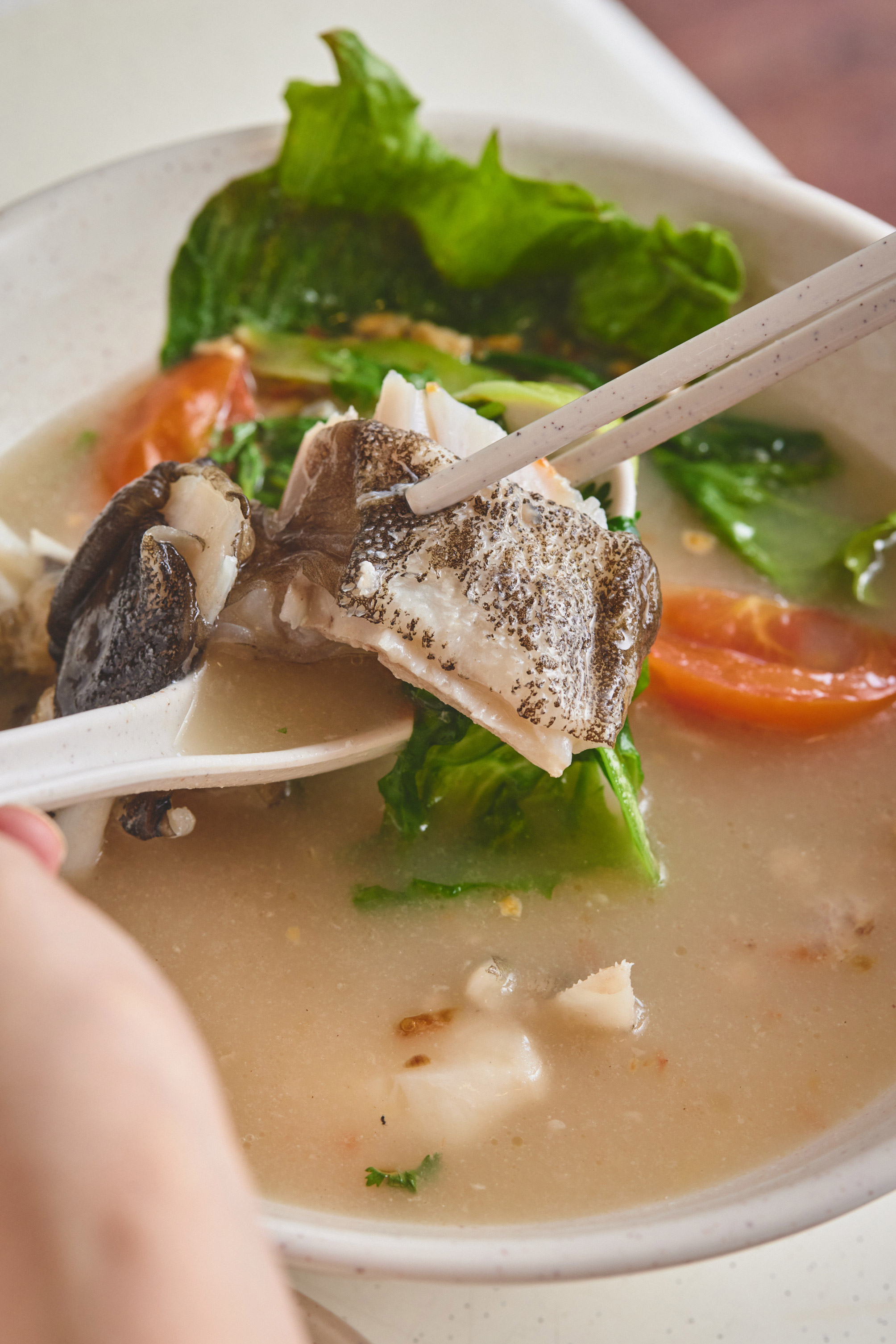 Grouper Fish Head Soup, $6 regular; $9 large (8 Days Pick!)