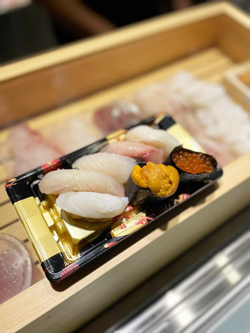 Freshly-made sushi