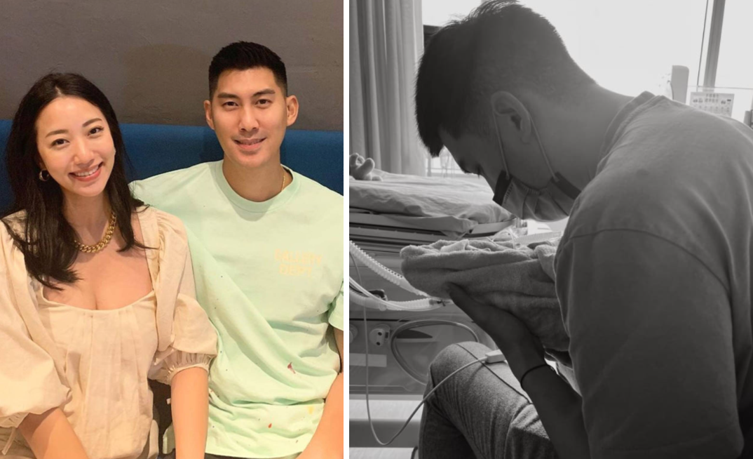 James with wife Tiffany (left), James with his late daughter