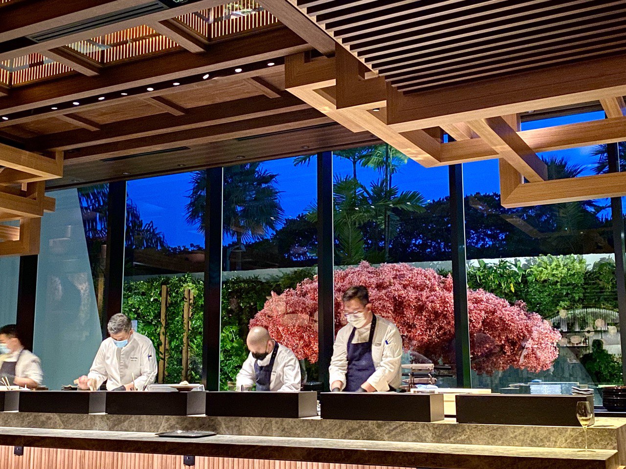 The dining room view