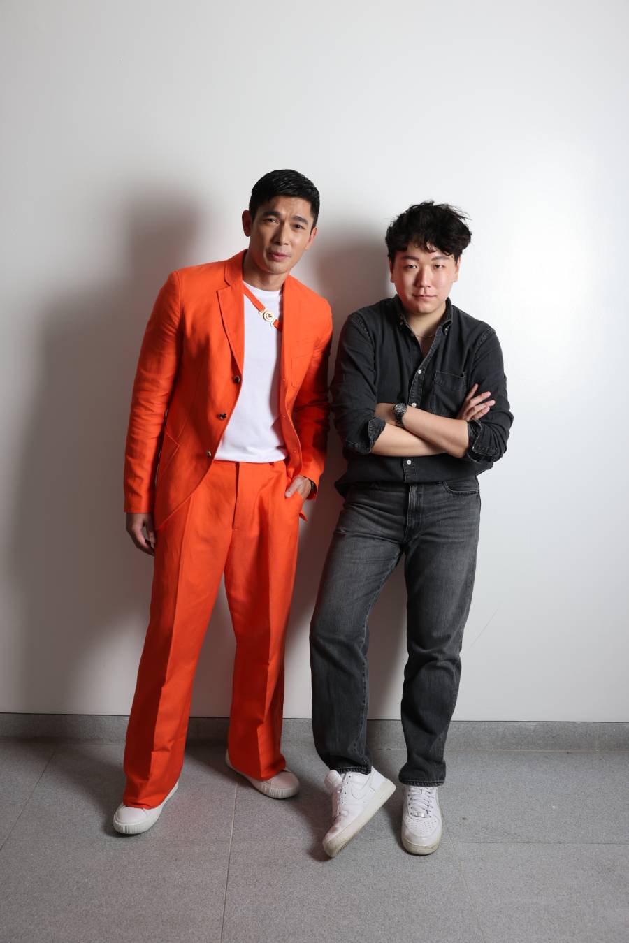 Elvin Ng with his stylist, Daryll Alexius Yeo
