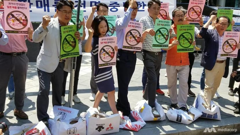 South Koreans call for boycott of Japanese products amid wartime labour dispute South Koreans call for boycott of Japanese products amid wartime labour dispute