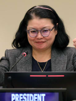 Ms Rena Lee (pictured) led the successful conclusion of global negotiations for a treaty protecting biodiversity in the high seas.