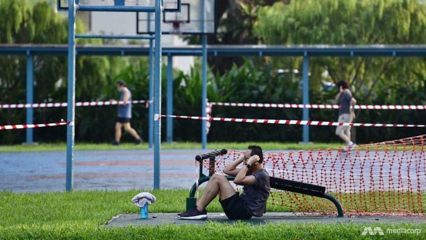people exercising in singapore