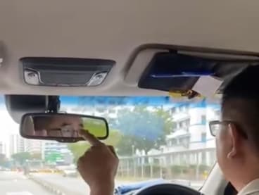 A screenshot of the video showing the argument between the driver and the passenger.