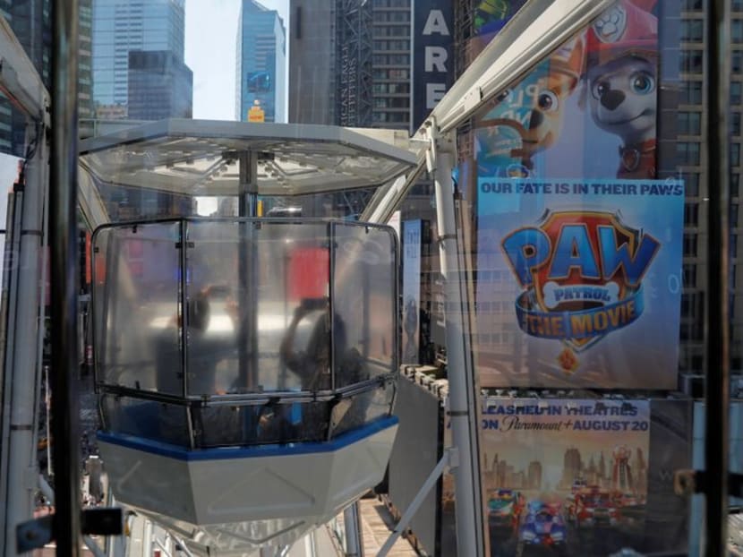 A Ferris wheel lifts spirits in New York's Times Square A Ferris wheel lifts spirits in New York's Times Square