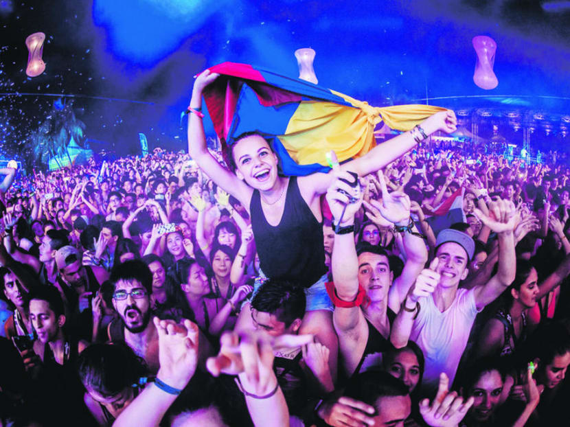 The ZoukOut music festival at Siloso Beach on Sentosa at the height of its popularity several years ago. The ZoukOut music festival at Siloso Beach on Sentosa at the height of its popularity several years ago.