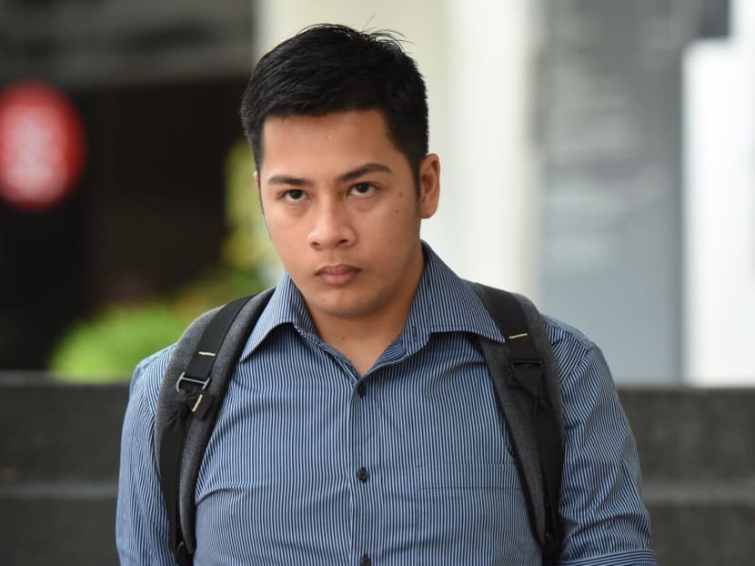 Ello Ed Mundsel Bello, 28, who made “xenophobic, derogatory and inflammatory” remarks about Singaporeans has been convicted on one count under the Sedition Act, and on two counts of providing false information to police. Photo: Calvin Oh/Channel NewsAsia