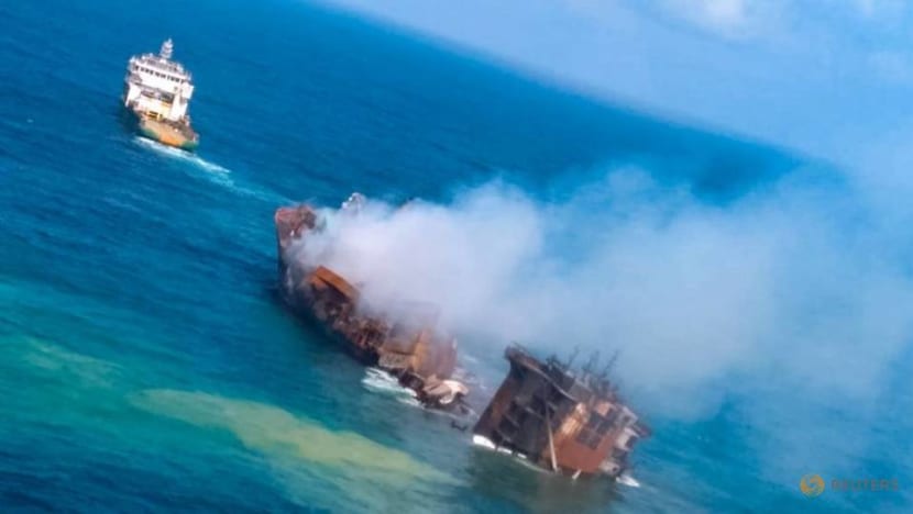 Operations under way to minimise environmental impact of sinking ship off Sri Lanka: MPA Operations under way to minimise environmental impact of sinking ship off Sri Lanka: MPA