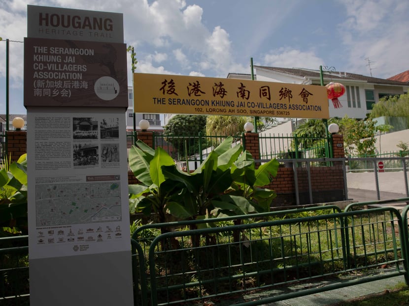 The Serangoon Khiung Jai Co-villagers Association, located at 102 Lorong Ah Soo, is part of the new Hougang Heritage Trail which was launched on Oct 29, 2020.