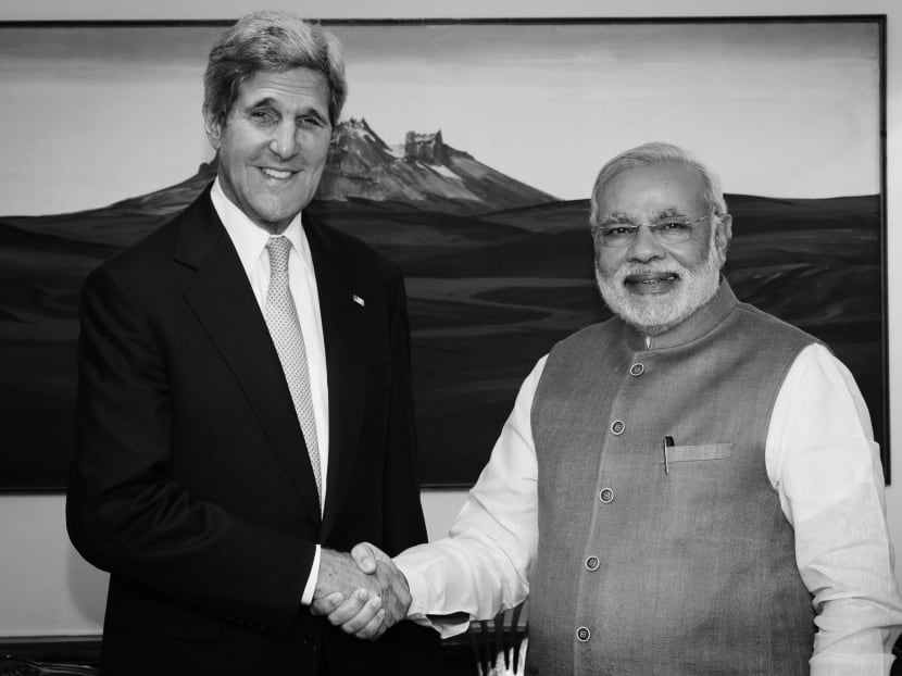 Mr Kerry meeting Mr Modi in New Delhi last Friday. There is much that the US and India can do to lay a strategic foundation for future cooperation. Photo: REUTERS