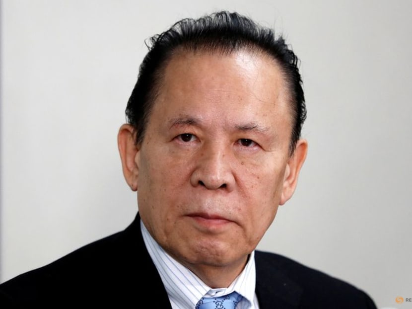 FILE PHOTO: Universal Entertainment Corp's founder Kazuo Okada attends a news conference at the Tokyo District Court in Tokyo, Japan September 14, 2017. REUTERS/Issei Kato/File Photo FILE PHOTO: Universal Entertainment Corp's founder Kazuo Okada attends a news conference at the Tokyo District Court in Tokyo, Japan September 14, 2017. REUTERS/Issei Kato/File Photo