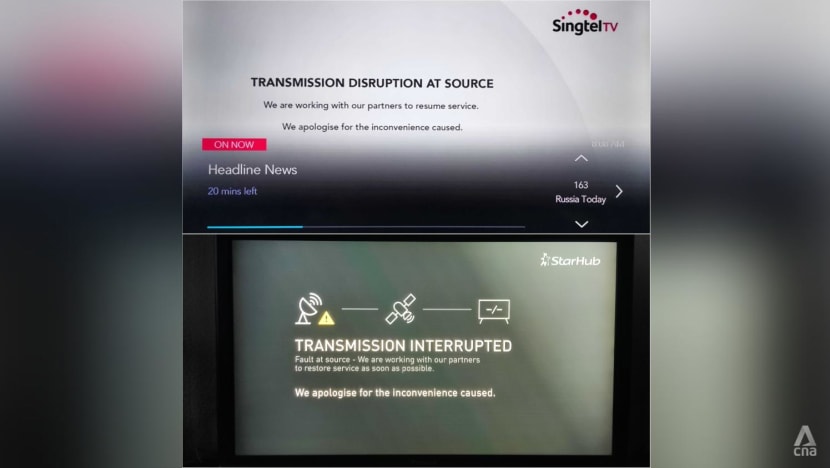 Russian news channel RT unavailable on StarHub, Singtel due to transmission disruption 'at source'