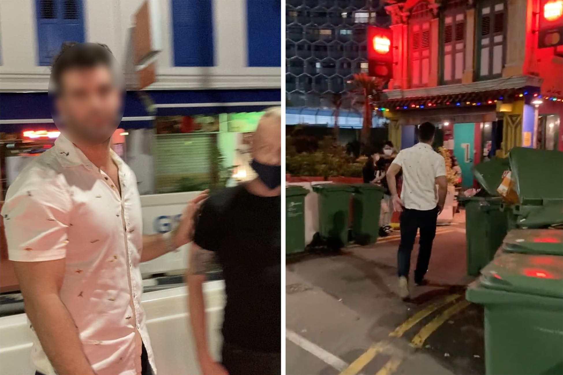 Screengrabs from a video by Yale-NUS Assistant Professor Malcolm Keating, who claimed he saw the man he filmed assault a taxi driver. Screengrabs from a video by Yale-NUS Assistant Professor Malcolm Keating, who claimed he saw the man he filmed assault a taxi driver.