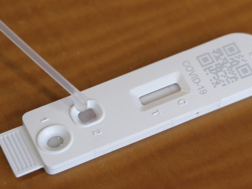 The saliva-based antigen rapid test developed by the team of Singapore scientists. The saliva-based antigen rapid test developed by the team of Singapore scientists.