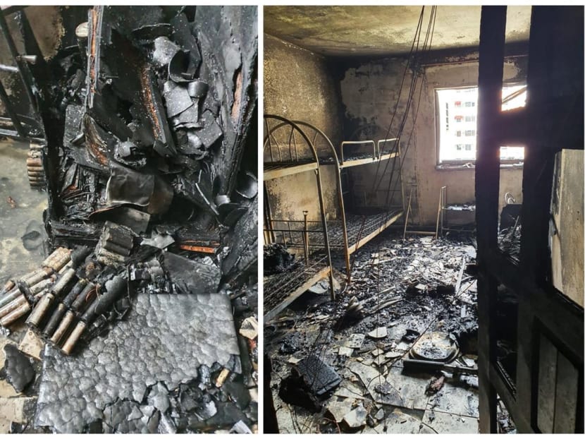 A fire broke out in a flat at Block 416, Bukit Batok West Ave 4, at about 10.40am on Oct 8, 2019.