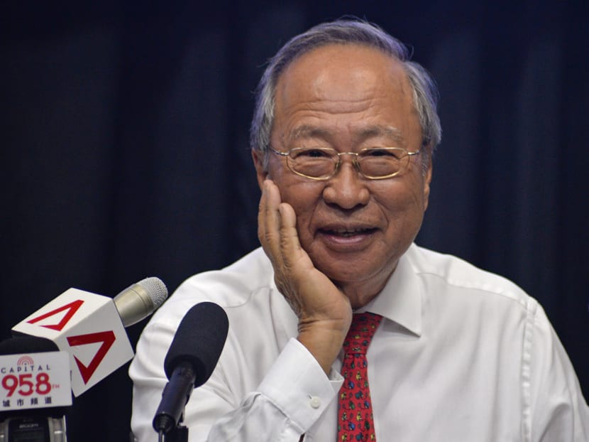 Dr Tan Cheng Bock at the press conference announcing his candidacy. Photo: Robin Choo/TODAY