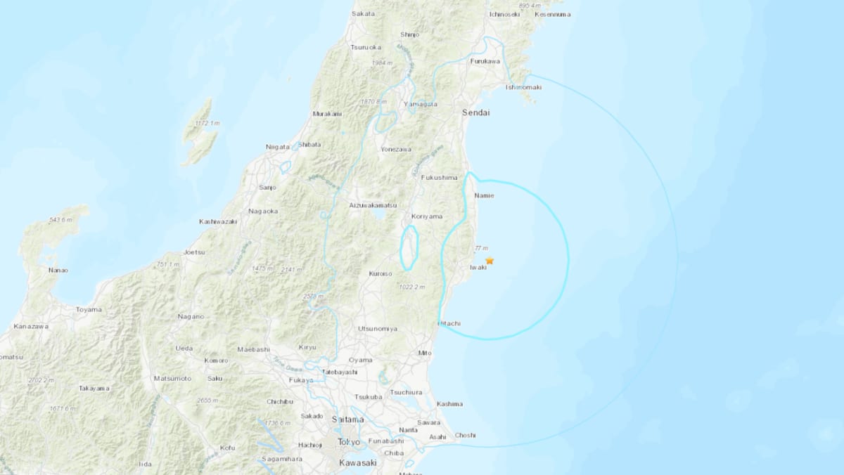 Magnitude 5.8 earthquake hits Japan’s Fukushima