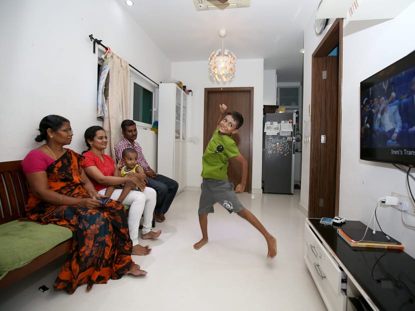 When Mr Nandhakumar Palani and his wife bought their 40sqm shoebox unit at Parc Rosewood, the couple had only one son. But the three-person household has become a four-person family with the arrival of another son, in addition to his mother-in-law, who is currently in town for a visit. When Mr Nandhakumar Palani and his wife bought their 40sqm shoebox unit at Parc Rosewood, the couple had only one son. But the three-person household has become a four-person family with the arrival of another son, in addition to his mother-in-law, who is currently in town for a visit.