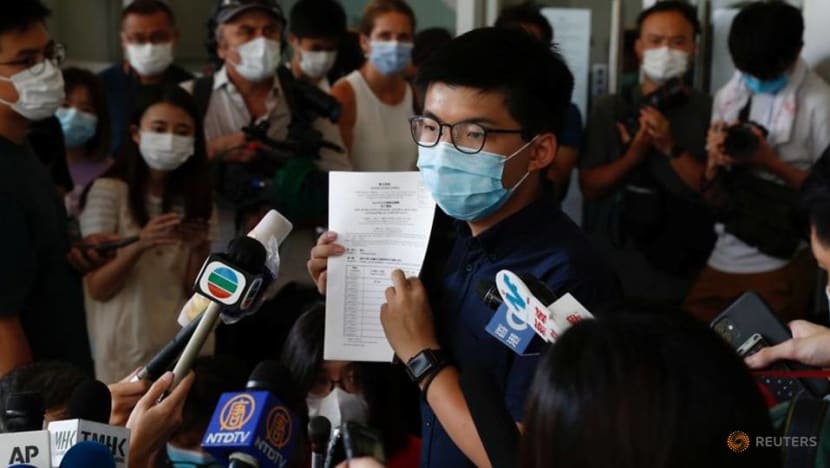 Hong Kong activist Joshua Wong says his disqualification from Hong Kong poll 'invalid and ridiculous' Hong Kong activist Joshua Wong says his disqualification from Hong Kong poll 'invalid and ridiculous'