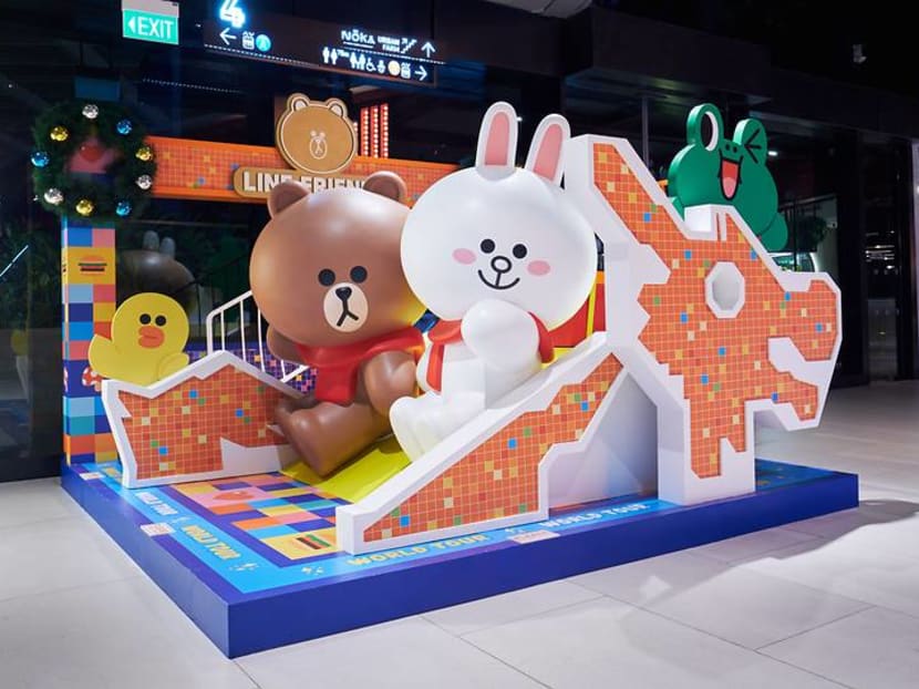 Cameras ready: Brown, Cony, Choco and other Line Friends come to Singapore Cameras ready: Brown, Cony, Choco and other Line Friends come to Singapore