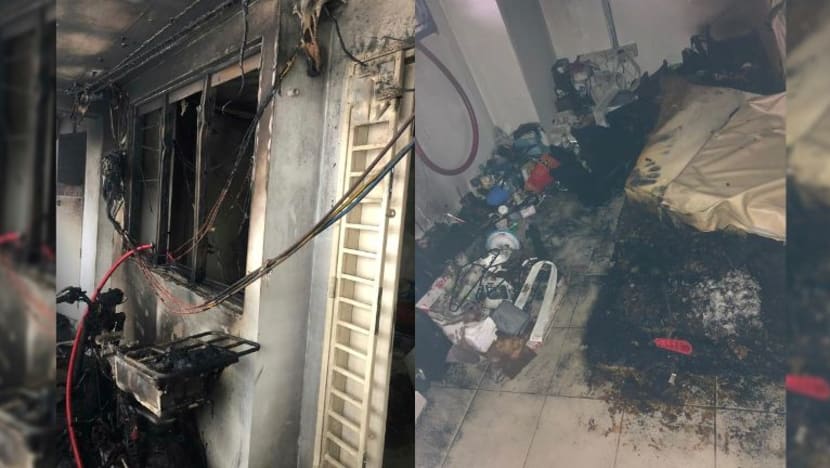 2 diselamatkan dari belebas tingkap dapur dalam kebakaran di Bedok North