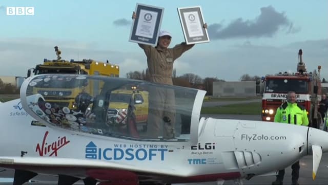 19岁少女挑战独驾飞机环游世界 创下世界纪录
