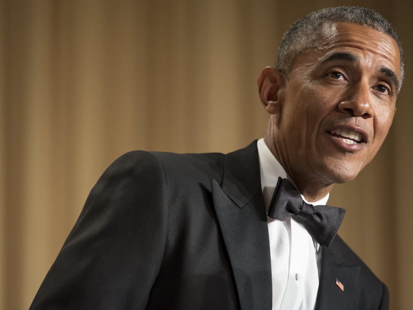 US President Barack Obama pokes fun at the media during the 2015 White House Correspondents’ Association Dinner in Washington. Photo: Reuters