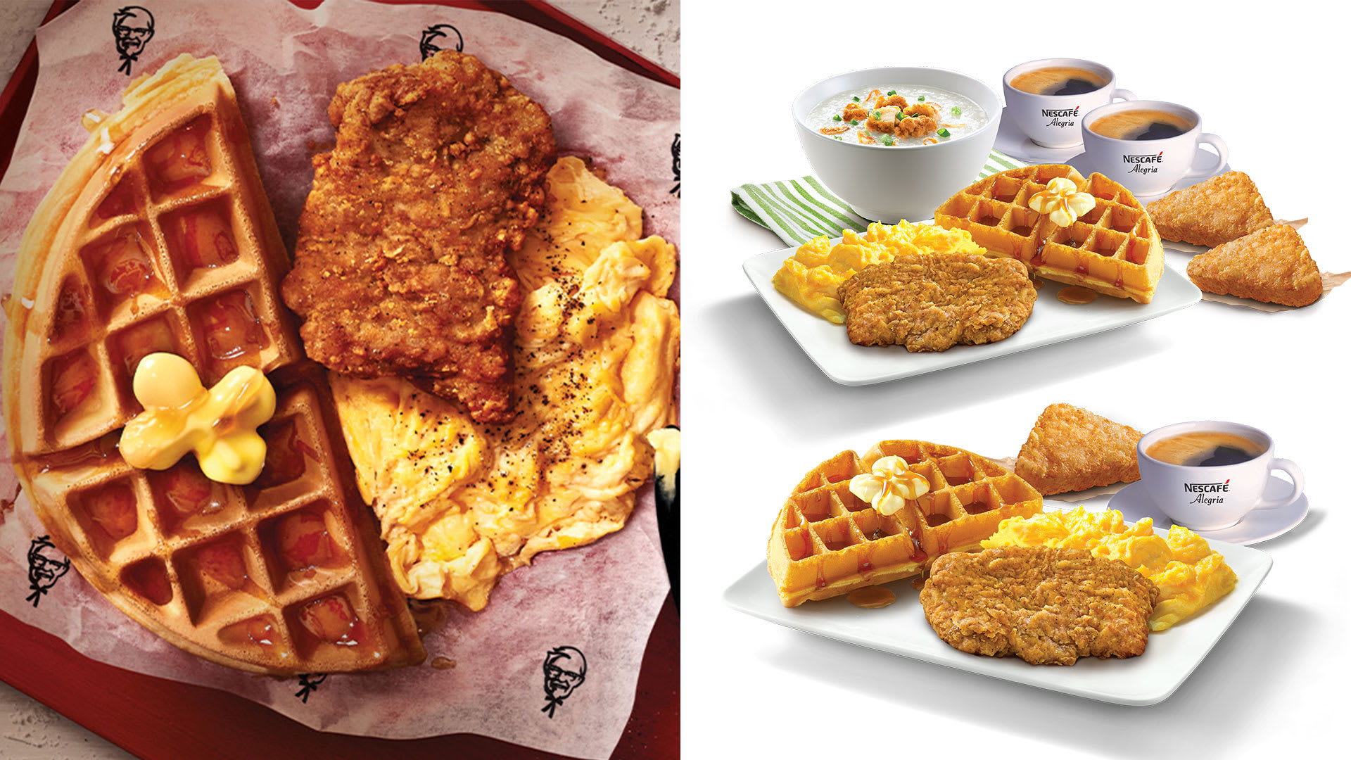 KFC Launches Breakfast Waffles With Scrambled Eggs, Fried Chicken & Sautéed Mushrooms KFC Launches Breakfast Waffles With Scrambled Eggs, Fried Chicken & Sautéed Mushrooms