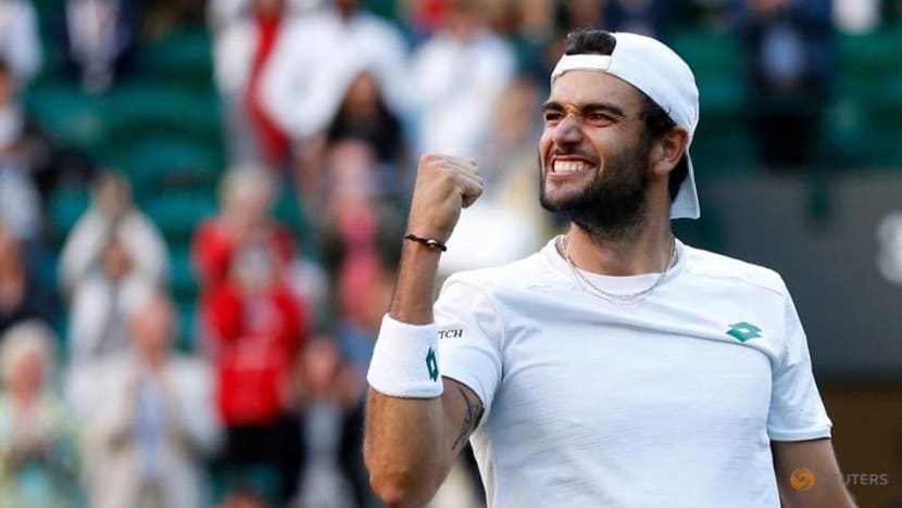 Tennis: Italian Berrettini powers into Wimbledon semi-finals Tennis: Italian Berrettini powers into Wimbledon semi-finals