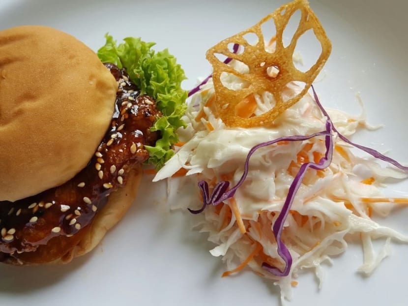 Coffee Pork  Rib Burger. PHOTO: Keng Eng Kee Seafood